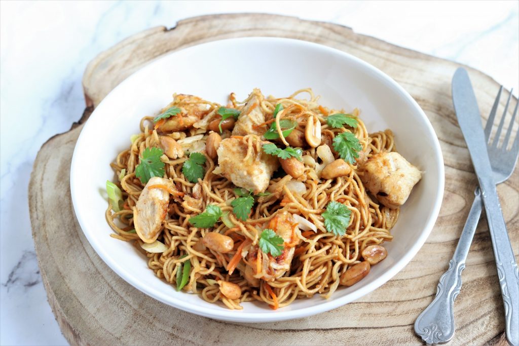 noodles with Thai peanut sauce